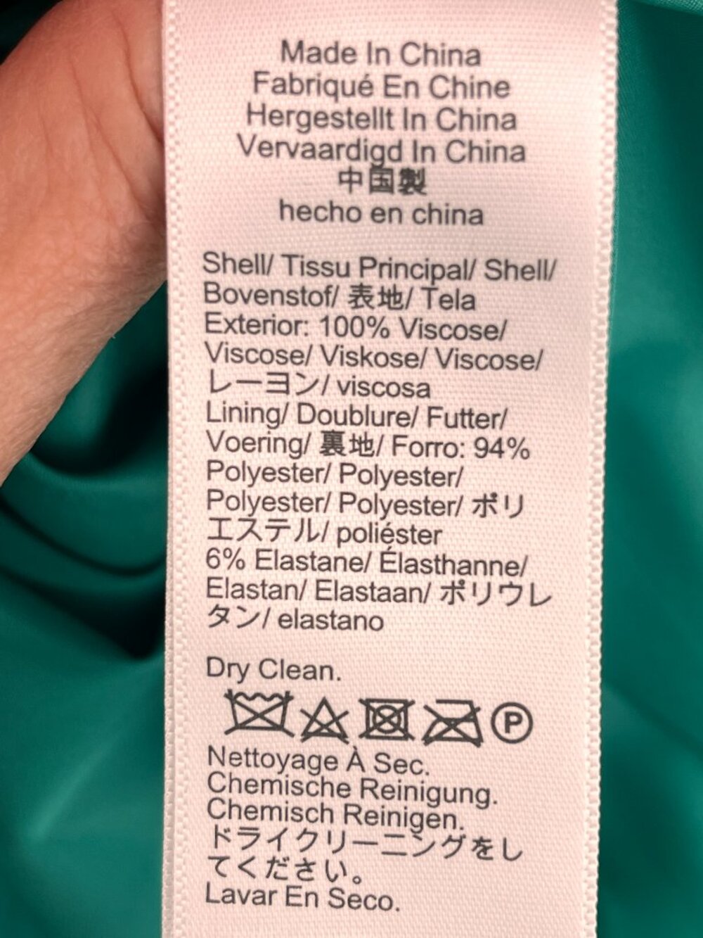 J. Crew Collection Elegant Fitted Flare-Hem Midi Dress in Luster Crepe Green 10 - Picture 11 of 13